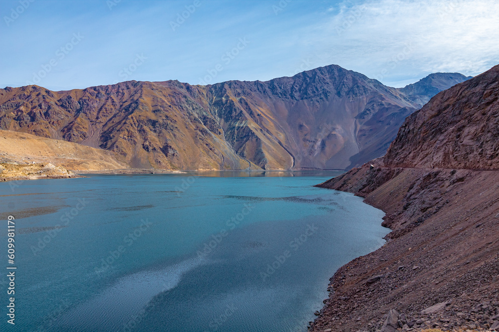 lago de Cajón del Maipo e Embalse El Yeso, Chile cordilheira dos Andes