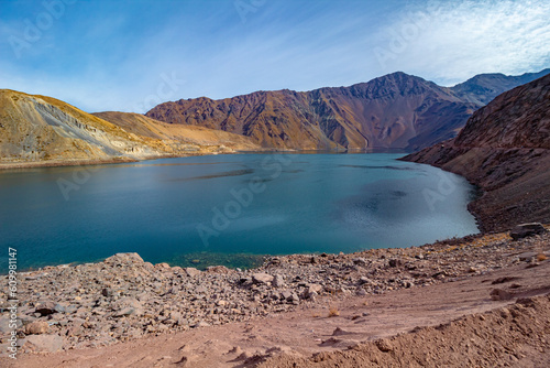 lago de Cajón del Maipo e Embalse El Yeso, Chile cordilheira dos Andes, Santiago, Chile