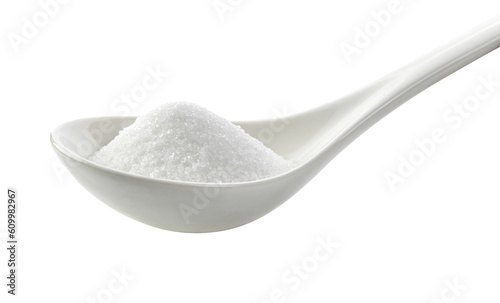 sugar in wood spoon on transparent png