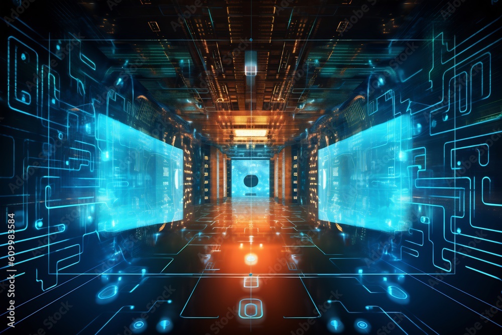 Obraz premium abstract technology concept interface communication background