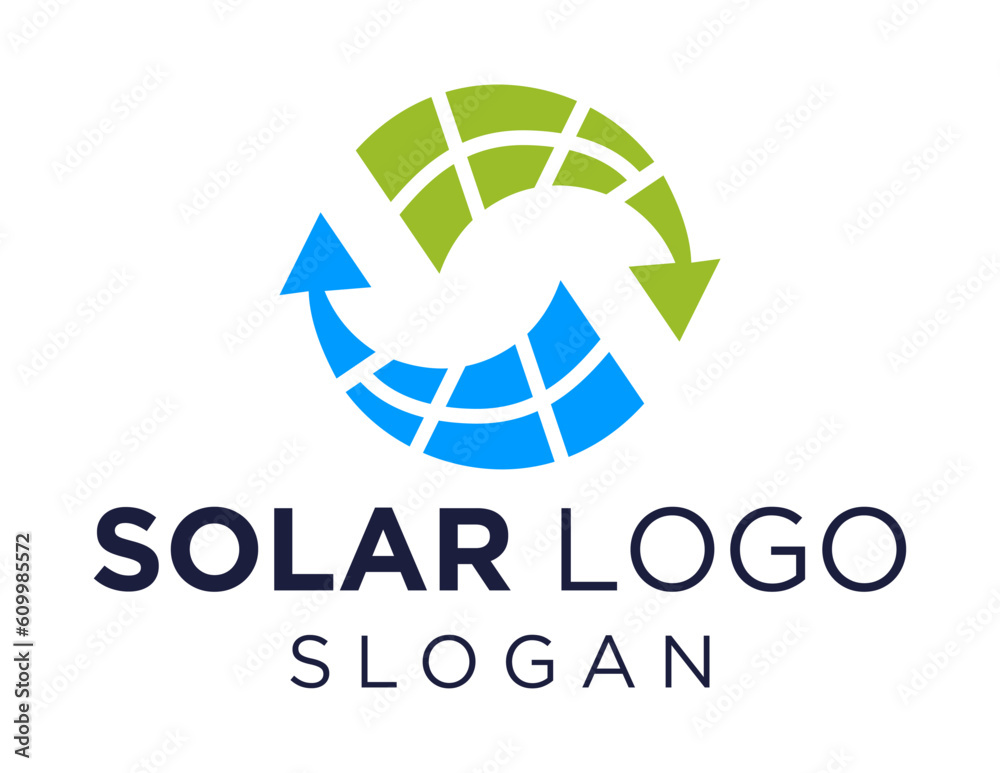 Fototapeta premium Logo design about Solar Panel on a white background. made using the CorelDraw application.