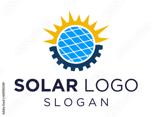 Logo design about Solar Panel on a white background. made using the CorelDraw application.