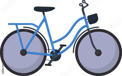 Transportation vehicle in classic style. Element design of urban mobility, cycling activity.