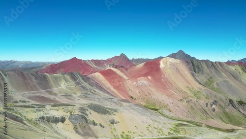 Vinicunca, Cusco Region, Peru. Montana de Siete Colores, or Rainbow Mountain.