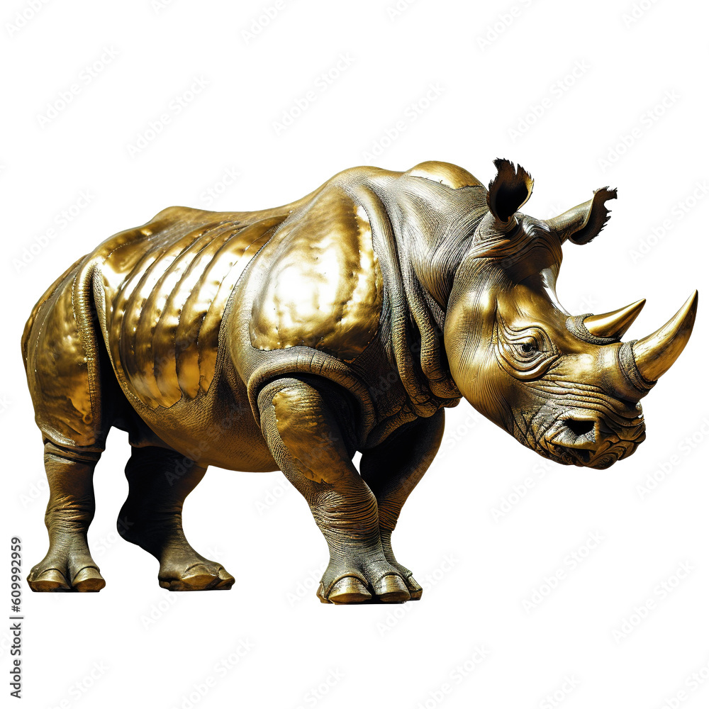 gold rhinoceros