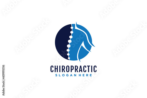 Chiropractic logo vector with creative design concept