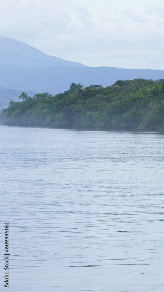Rain falling over Carrao river in Canaima National Park. Venezuela Rain falling over Carrao river in Canaima National Park. Venezuela
