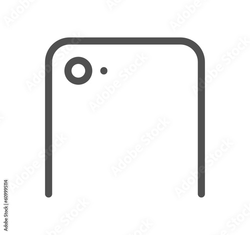 Smartphone protection related icon outline and linear vector.