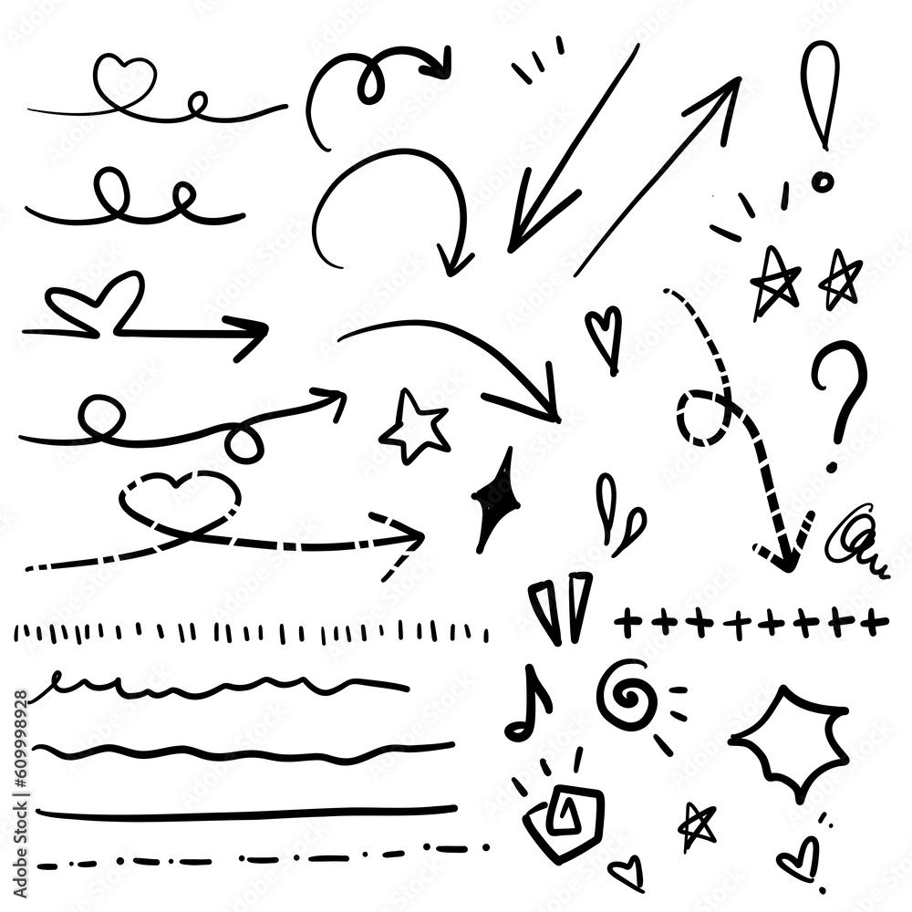 Hand drawn arrow lines Hand drawn arrow lines
