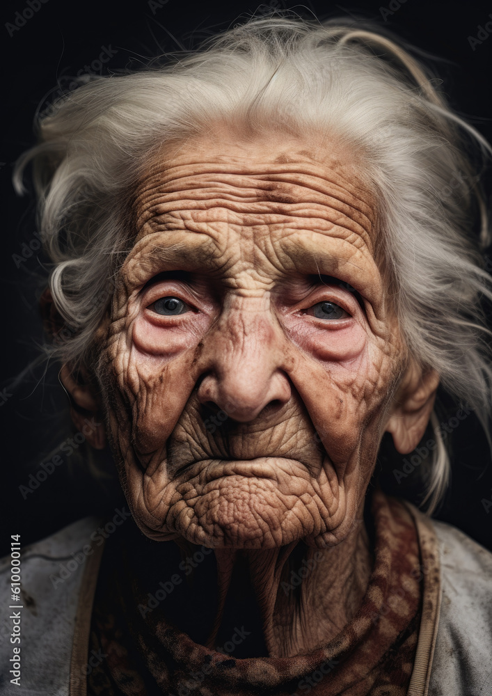 Elderly Woman Portrait-Generative AI