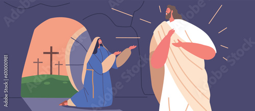 Maria Magdalena Character Encountered Jesus In A Cave Following His Resurrection, Experiencing A Powerful