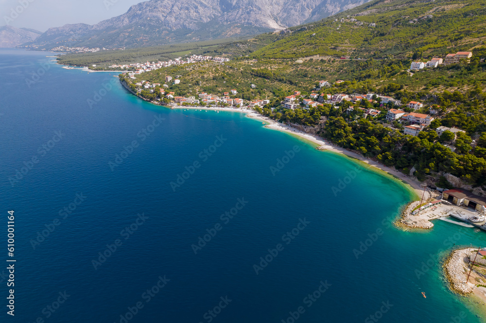 Top view of the sea was sight to behold, Adriatic Sea at one of the top beaches in Makarska.