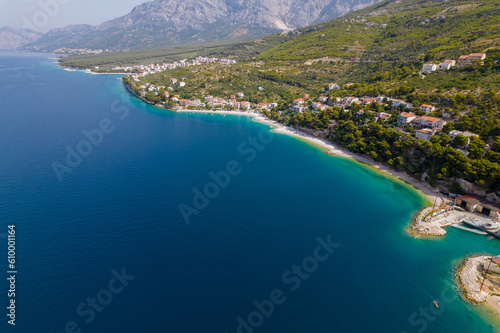 Top view of the sea was sight to behold, Adriatic Sea at one of the top beaches in Makarska.