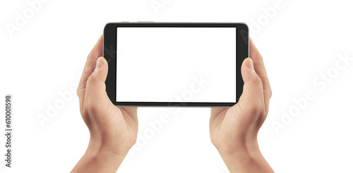 Hands holding tablet. tablet png