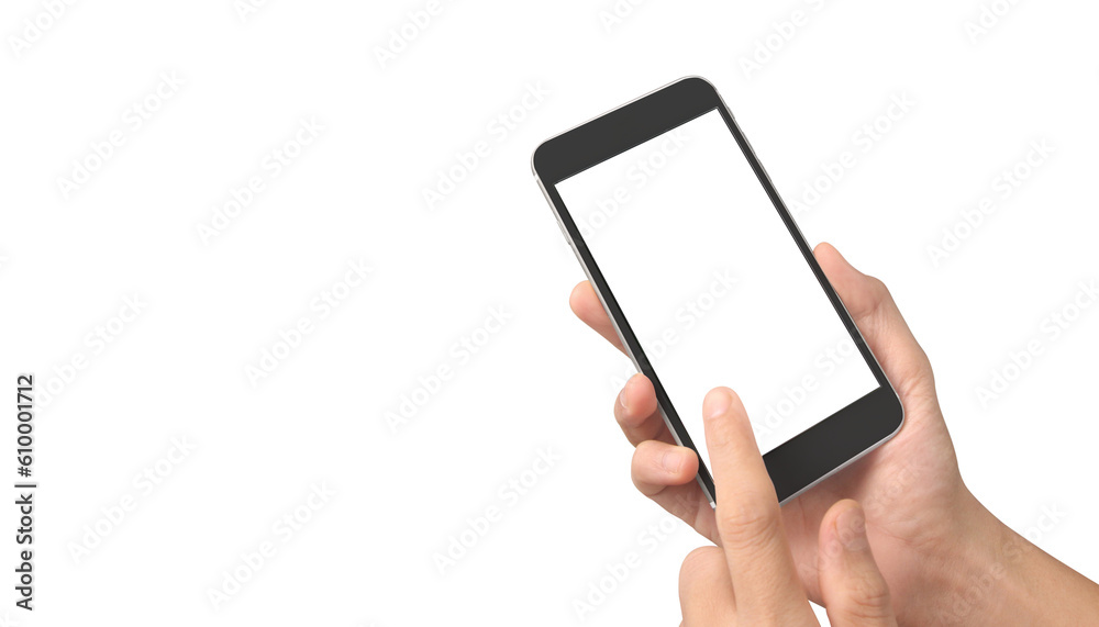 Hand holding new smartphone . Smartphone png Hand holding new smartphone . Smartphone png