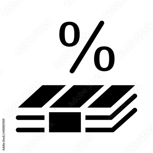 Commission icon vector. percent illustration sign. tax symbol or logo.