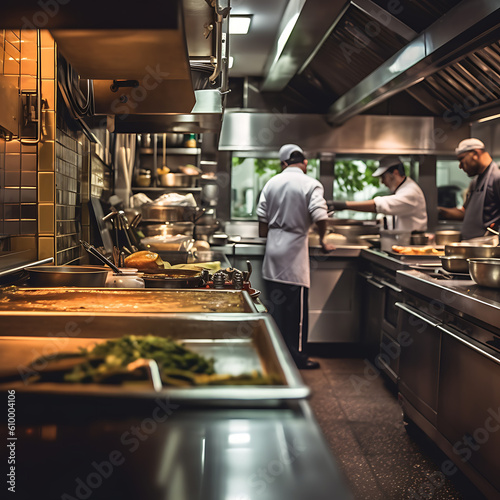 Chef preparing food in the kitchen. Generated with AI