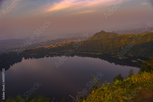 Telaga Menjer or Lake Menjer in Wonosobo, Central java, Indonesia