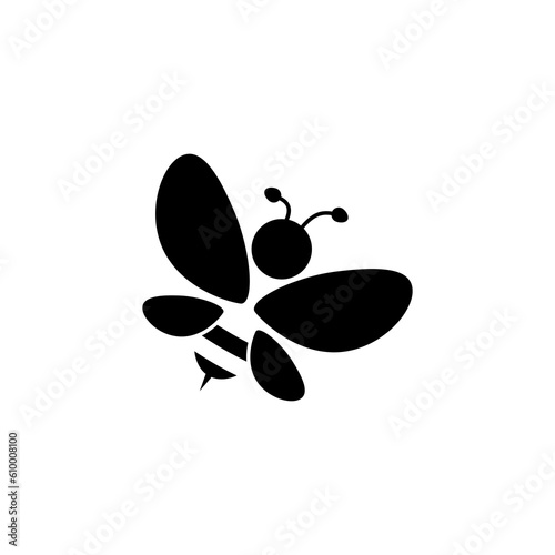 Honey bee icon isolated on transparent background