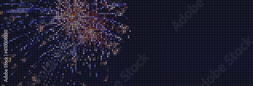 Illustration firecracker abstract pixel art style, cracker, noise maker, banger.