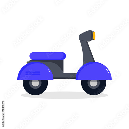 Online shopping, Food delivery. Icons to express, delivery Home. Blue scooter delivery. Vector illustration