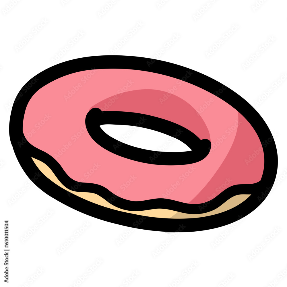 donut filled outline icon style donut filled outline icon style
