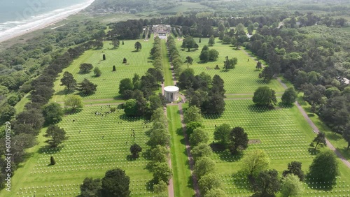 The Normandy American Cemetery and Memorial in France. photo