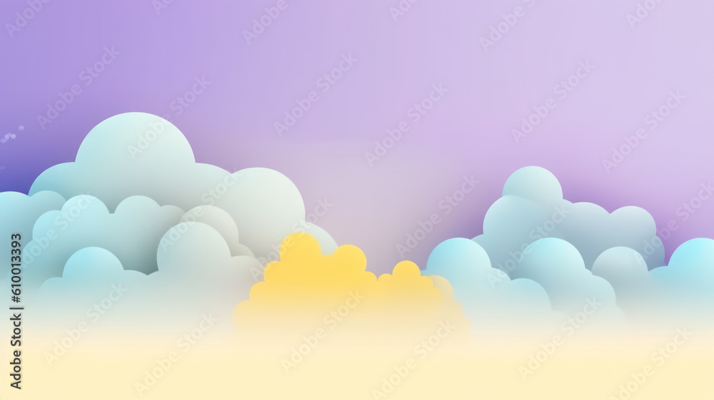 Pastel summer landscape