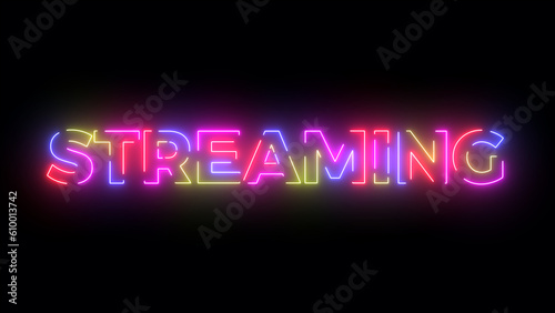 Streaming colored text. Laser vintage effect. Infinite loopable 4K animation