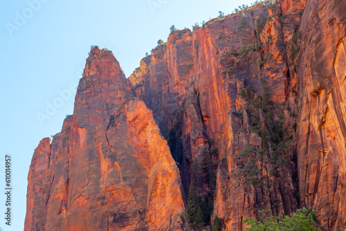 Rock face at Temple of Sinawava, Zion National Park, Utah