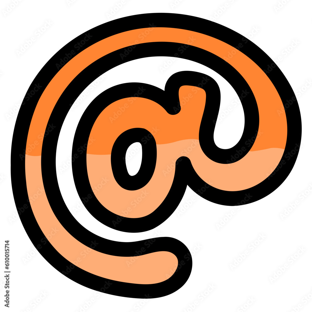 at sign filled outline icon style at sign filled outline icon style