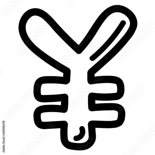 yen line icon style