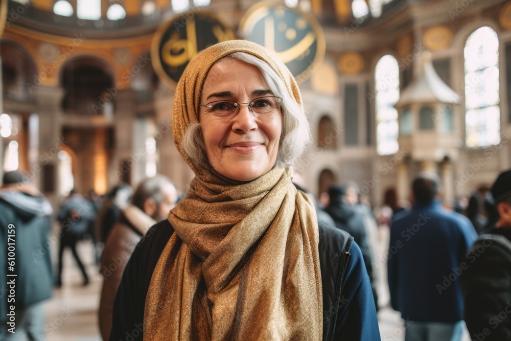 People visit Hagia Sophia in Milan. Hagia Sophia is a Greek Orthodox patriarchal basilica (church), later a mosque, and now a museum People visit Hagia Sophia in Milan. Hagia Sophia is a Greek Orthodox patriarchal basilica (church), later a mosque, and now a museum