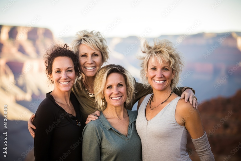 Portrait of smiling women in Grand Canyon National Park, Arizona, USA