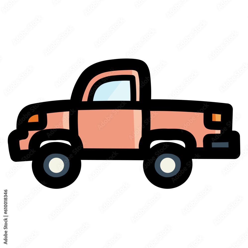 pickup filled outline icon style pickup filled outline icon style