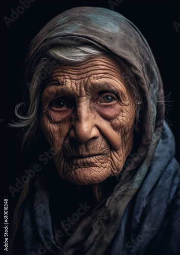 Elderly Woman Portrait-Generative AI