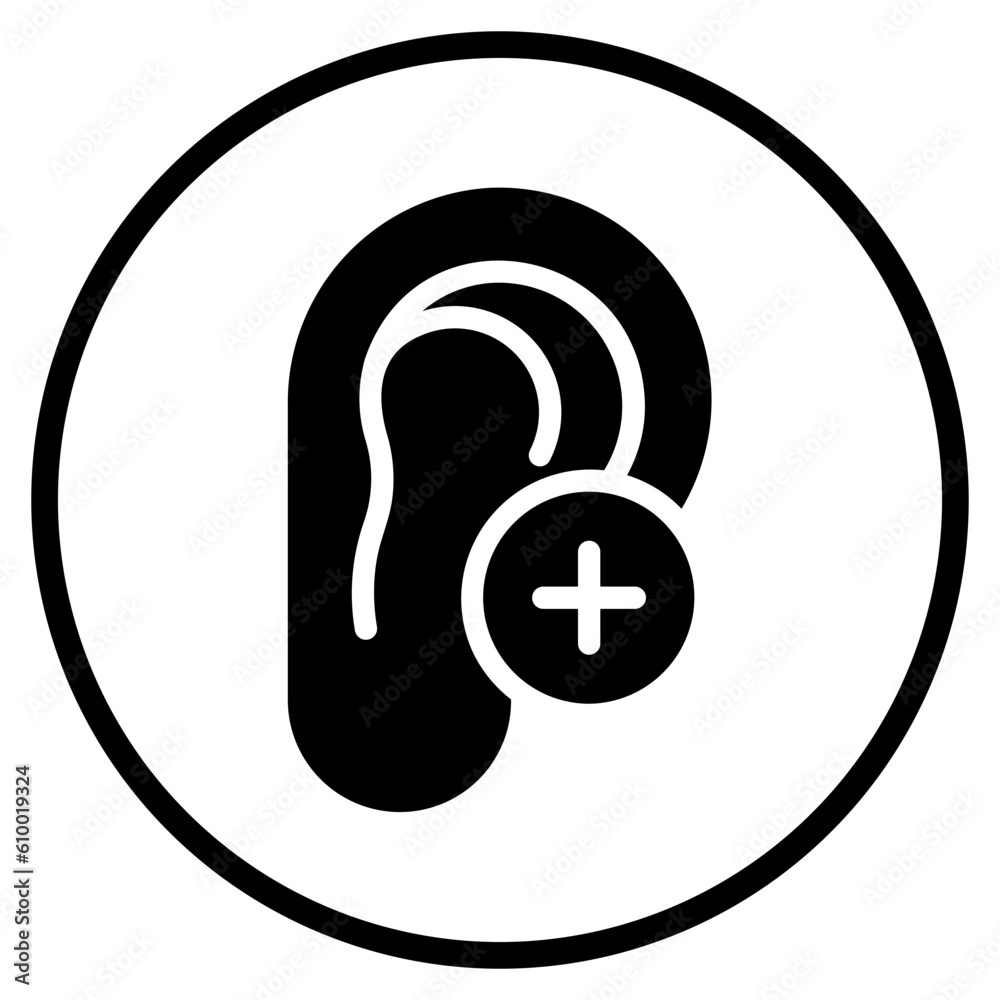 ear glyph icon ear glyph icon