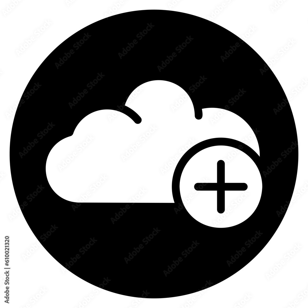 Obraz premium cloud computing glyph icon
