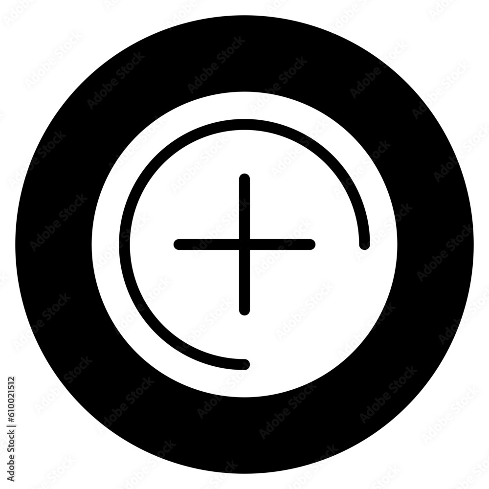Fototapeta premium plus sign glyph icon