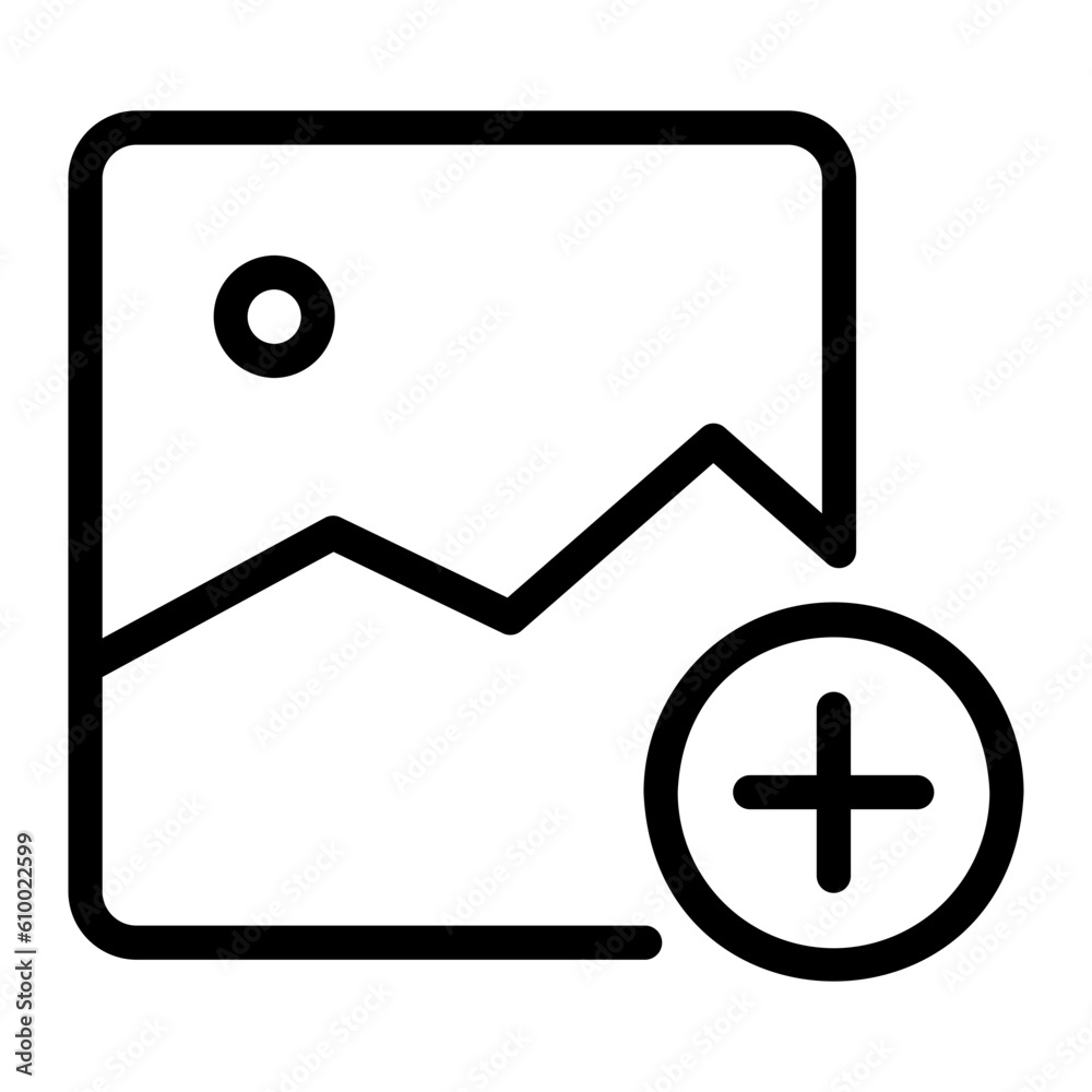 add image line icon add image line icon