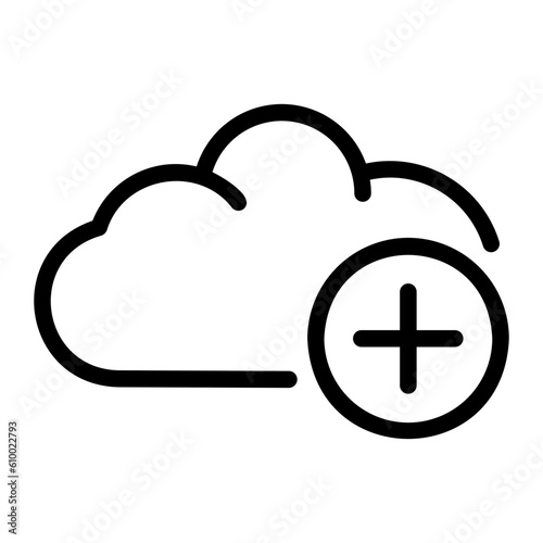 cloud computing line icon