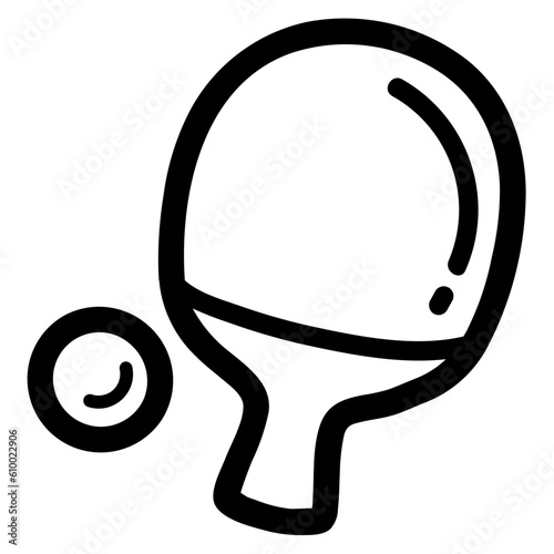 table tennis line icon style