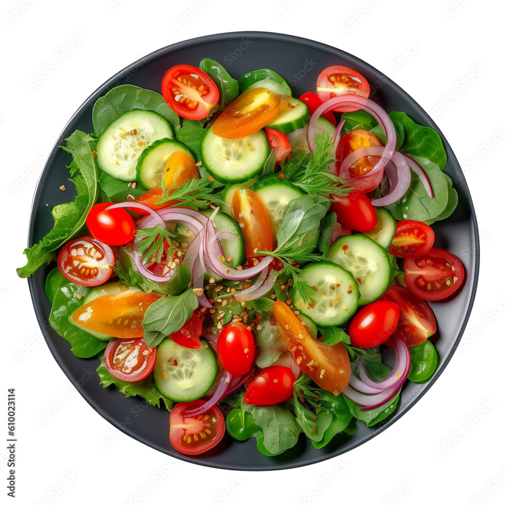 fresh vegetable salad created with Generative AI fresh vegetable salad created with Generative AI
