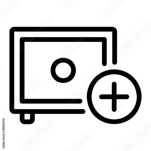 safebox line icon