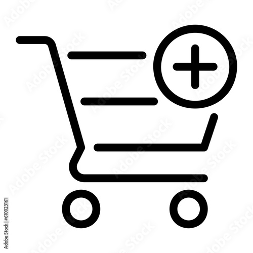 shopping cart line icon