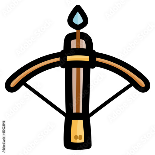 crossbow filled outline icon style