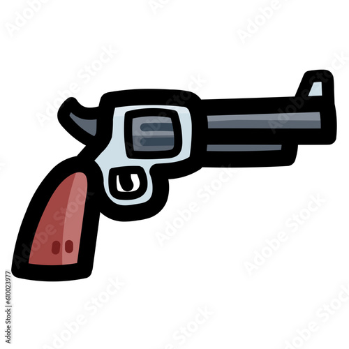revolver filled outline icon style