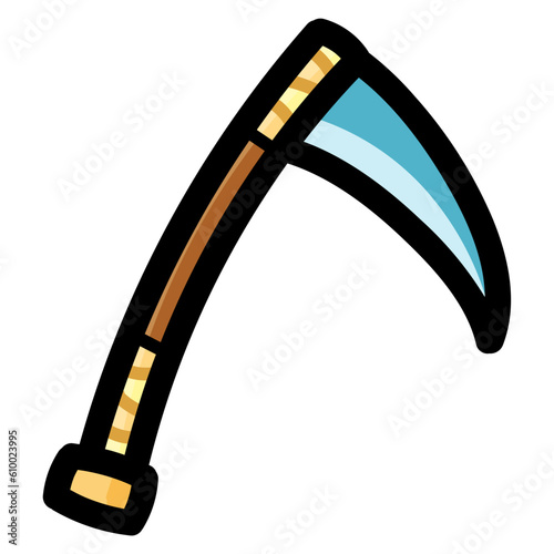 sickle filled outline icon style