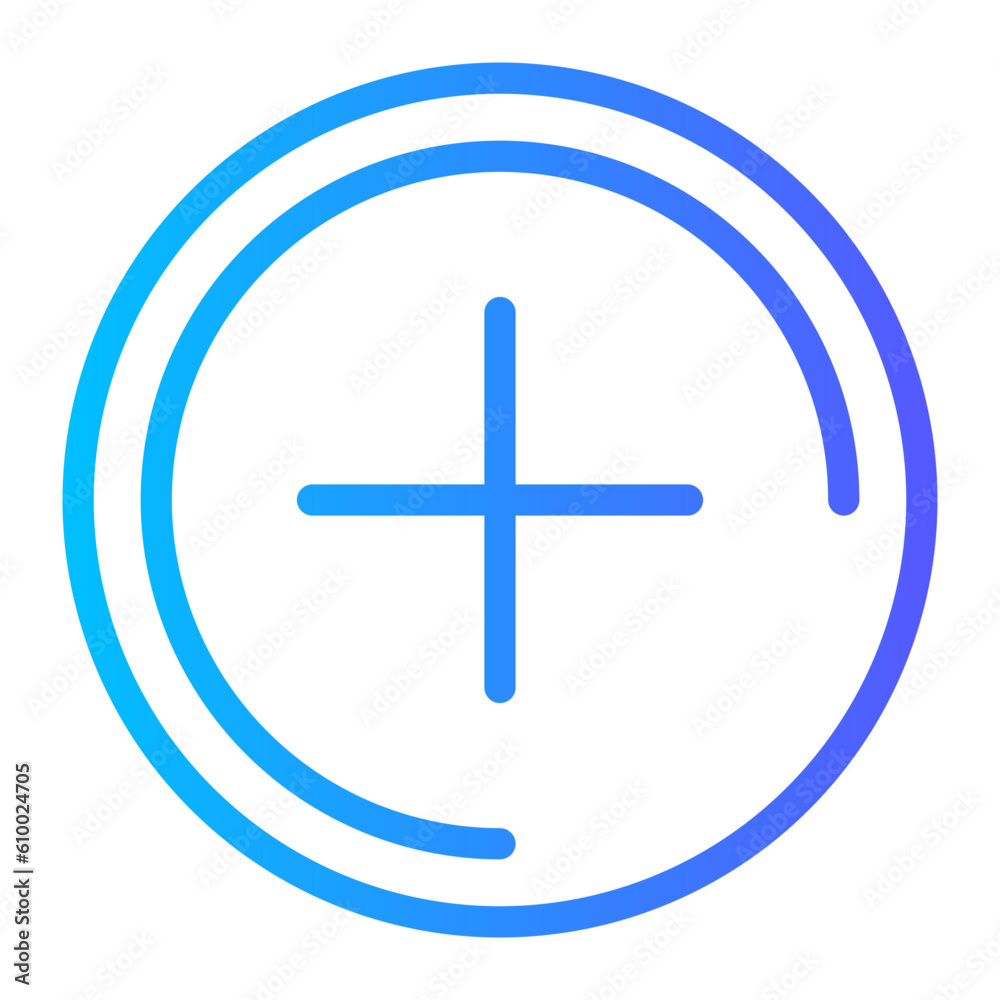 Obraz premium plus sign gradient icon