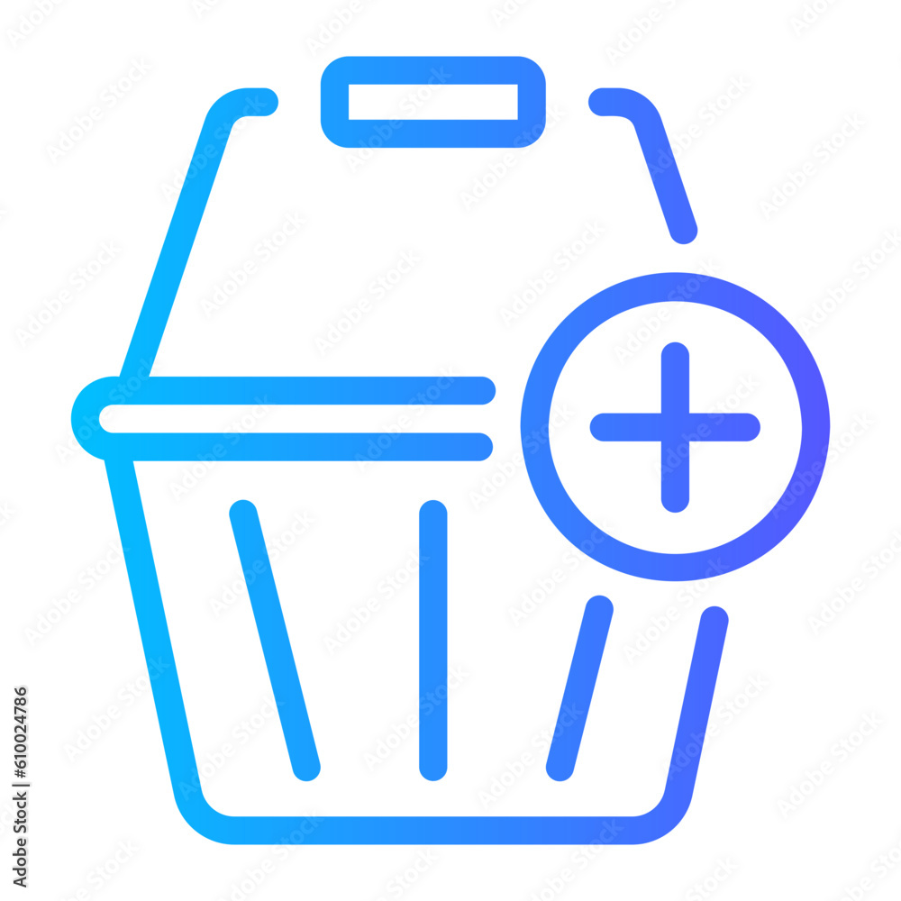 shopping basket gradient icon shopping basket gradient icon